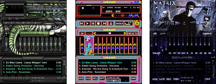 Winamp - варіанти персоналізованих інтерфейсів